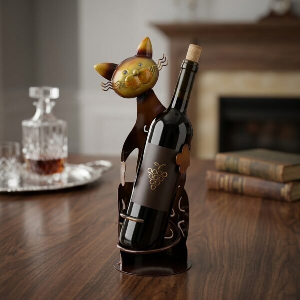 猫造型酒架红酒瓶_202605191544 Hand-Painted Cat Wine Rack