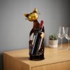 猫造型酒架红酒瓶_202605191545 Hand-Painted Cat Wine Rack