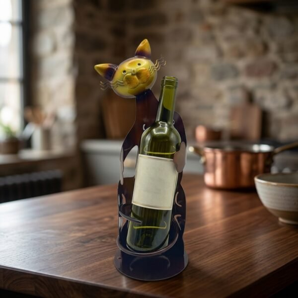 猫造型酒架红酒瓶_202605191546 Hand-Painted Cat Wine Rack