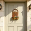 Rustic arched window wall planter for flowers