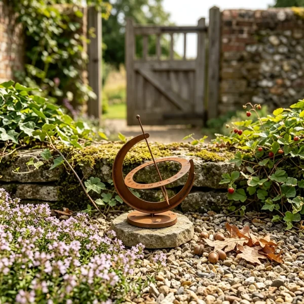 03_rustic-sundial The Rusted Sundial — Iron Garden Ornament — iron finish and product detail