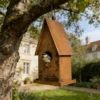 Rustic hanging house birdhouse for garden birds