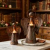 05_angel-candle-holder The Angel Candle Holder — Rust-Finish Iron Tabletop Decor — iron finish and product detail