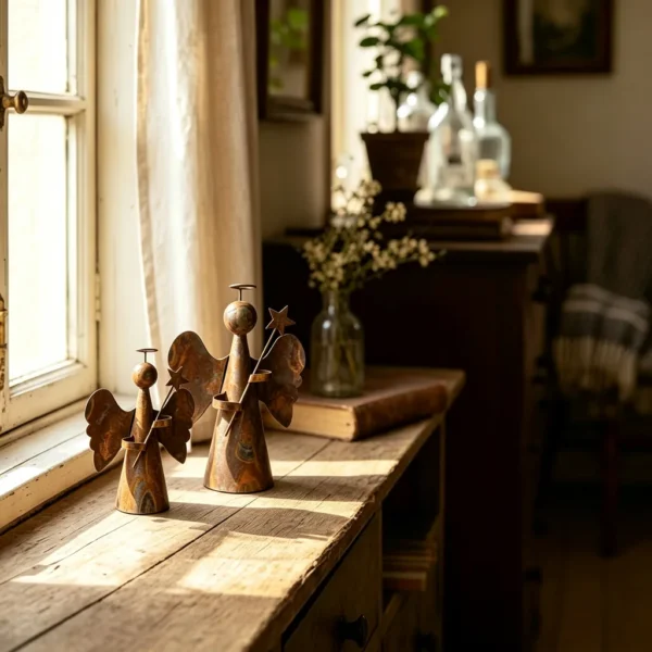 Angel Holding a Star Garden Figurine