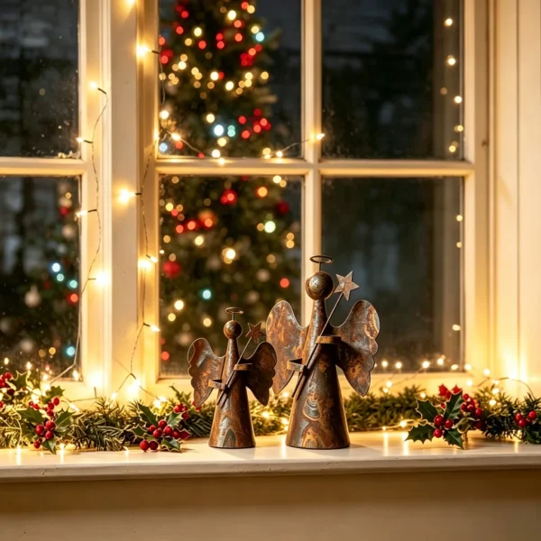 Angel Holding a Star Garden Figurine