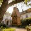 Rustic hanging house birdhouse for garden birds