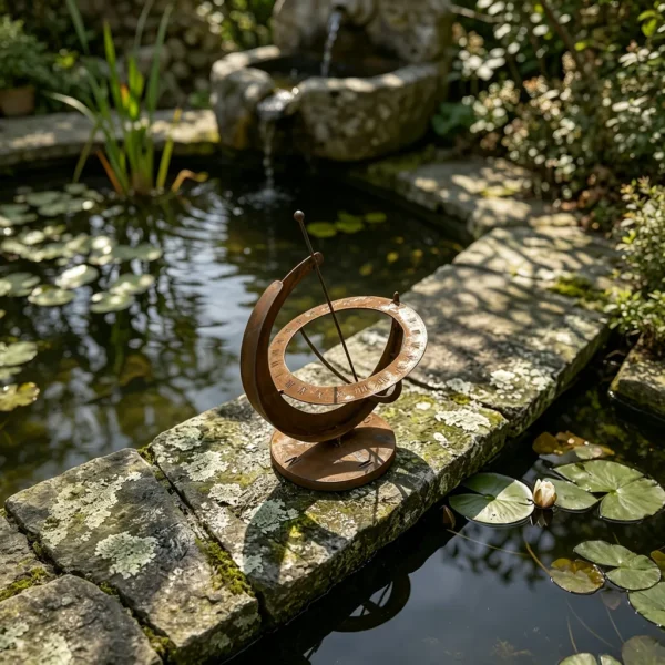 07_rustic-sundial The Rusted Sundial — Iron Garden Ornament — iron finish and product detail