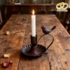 vintage bird shaped iron candle holder with handle vintage bird shaped iron candle holder with handle