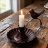 vintage bird shaped iron candle holder with handle vintage bird shaped iron candle holder with handle