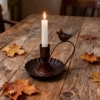 vintage bird shaped iron candle holder with handle vintage bird shaped iron candle holder with handle