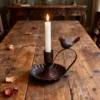 vintage bird shaped iron candle holder with handle vintage bird shaped iron candle holder with handle