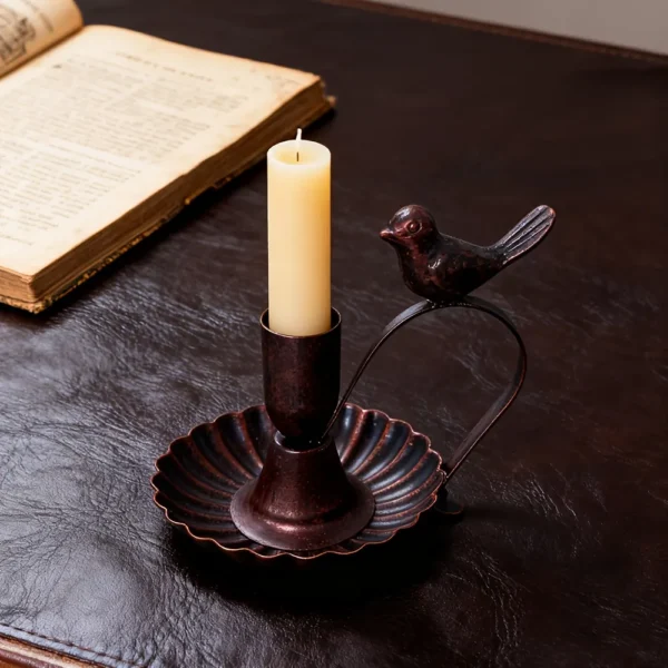 vintage bird shaped iron candle holder with handle vintage bird shaped iron candle holder with handle