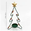 rustic christmas tree iron candle holder for tabletop decor