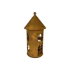 rustic house shaped metal lantern candle holder