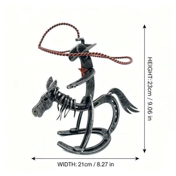 Western cowboy riding horse tabletop decor