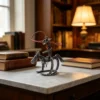 Western cowboy riding horse tabletop decor