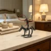 Western cowboy riding horse tabletop decor