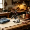 Western cowboy riding horse tabletop decor