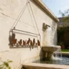 Outdoor bird flock metal wall decor for garden and patio