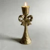 temu-bow-candle-holder-01 Vintage golden bow iron candle holder for tabletop decor