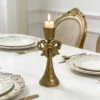 temu-bow-candle-holder-02 Vintage golden bow iron candle holder for tabletop decor