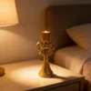 temu-bow-candle-holder-07 Vintage golden bow iron candle holder for tabletop decor