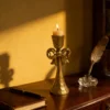 temu-bow-candle-holder-08 Vintage golden bow iron candle holder for tabletop decor