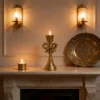 temu-bow-candle-holder-09 Vintage golden bow iron candle holder for tabletop decor