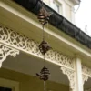 Bronze bee shaped iron rain chain for garden and outdoor decor