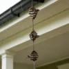 Bronze bee shaped iron rain chain for garden and outdoor decor