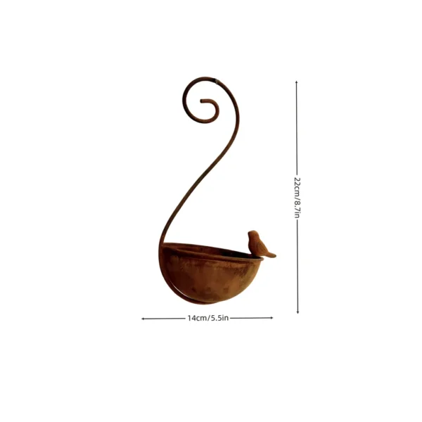 Rustic Hanging Bird Feeder and Bird Bath for Garden Decor - image 3