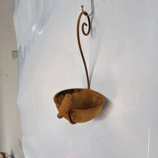 Rustic Hanging Bird Feeder and Bird Bath for Garden Decor - image 5