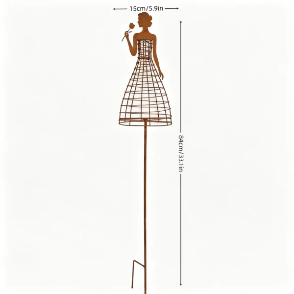 Rustic Lady Garden Trellis for Climbing Vines and Flower Beds - image 3