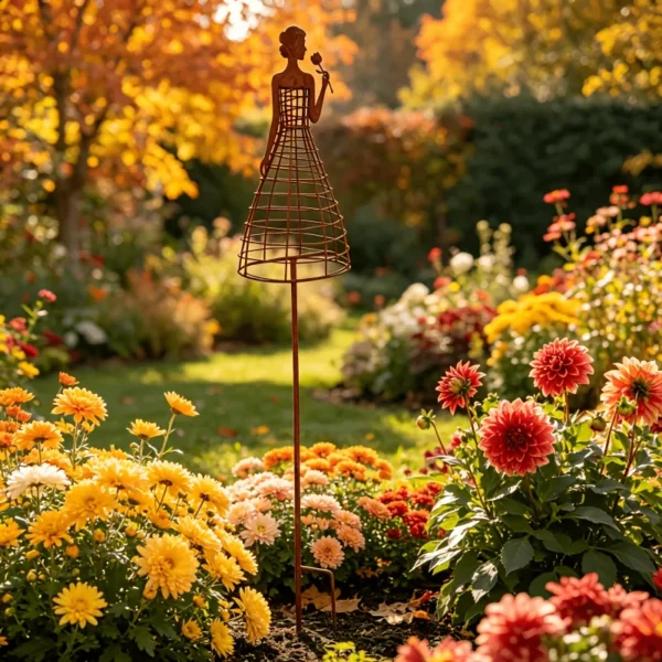 Rustic Lady Garden Trellis for Climbing Vines and Flower Beds - image 9