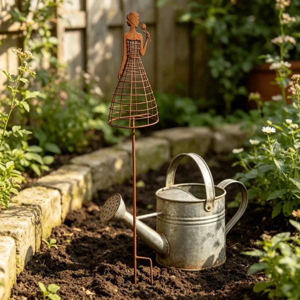 Rustic Lady Garden Trellis for Climbing Vines and Flower Beds - image 10