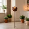 temu-lotus-ground-candle-holder-06 Rustic lotus flower ground stake candle holder for garden decor