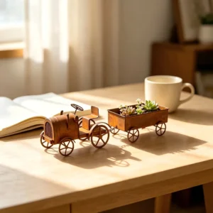Rustic Iron Tractor Planter for Garden and Home Decor - image 1