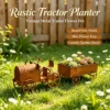 Rustic Iron Tractor Planter for Garden and Home Decor - image 2