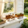Rustic Iron Tractor Planter for Garden and Home Decor - image 6