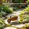 Rustic Iron Wheelbarrow Planter for Garden and Tabletop Decor - image 2