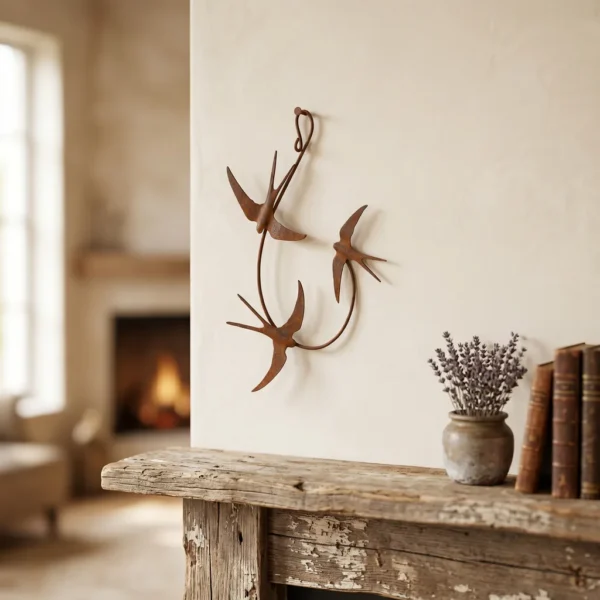 three-swallow-wall-art-02 Rustic Three-Swallow Wall Art for Entryway and Living Room