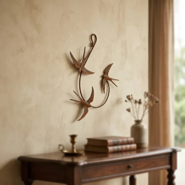 three-swallow-wall-art-06 Rustic Three-Swallow Wall Art for Entryway and Living Room