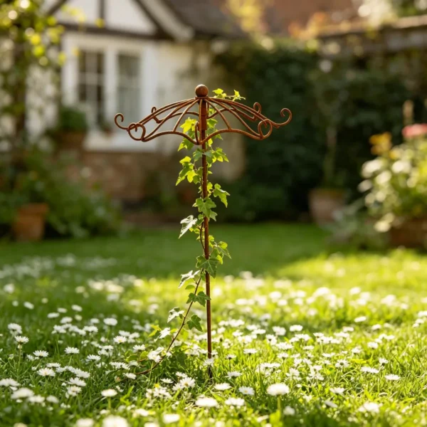 umbrella-vine-trellis-02 Rustic Umbrella Vine Trellis for Garden Climbing Plants