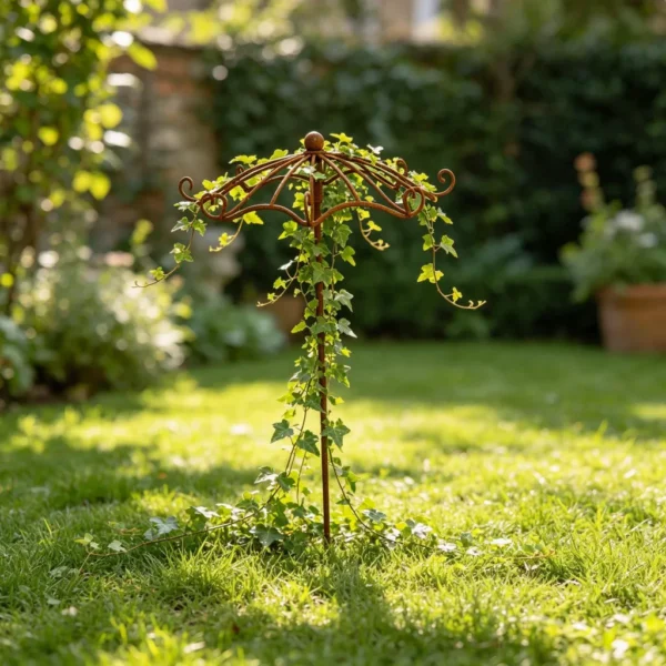 umbrella-vine-trellis-05 Rustic Umbrella Vine Trellis for Garden Climbing Plants