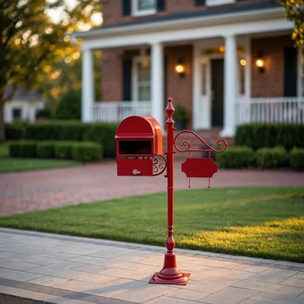 American Vintage Post Mailbox 10 American vintage post mailbox outdoor view